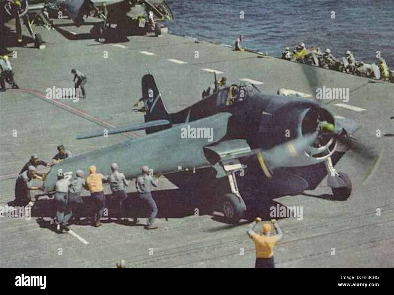 F6F de l'USS Yorktown Juin 1944 Banque D'Images