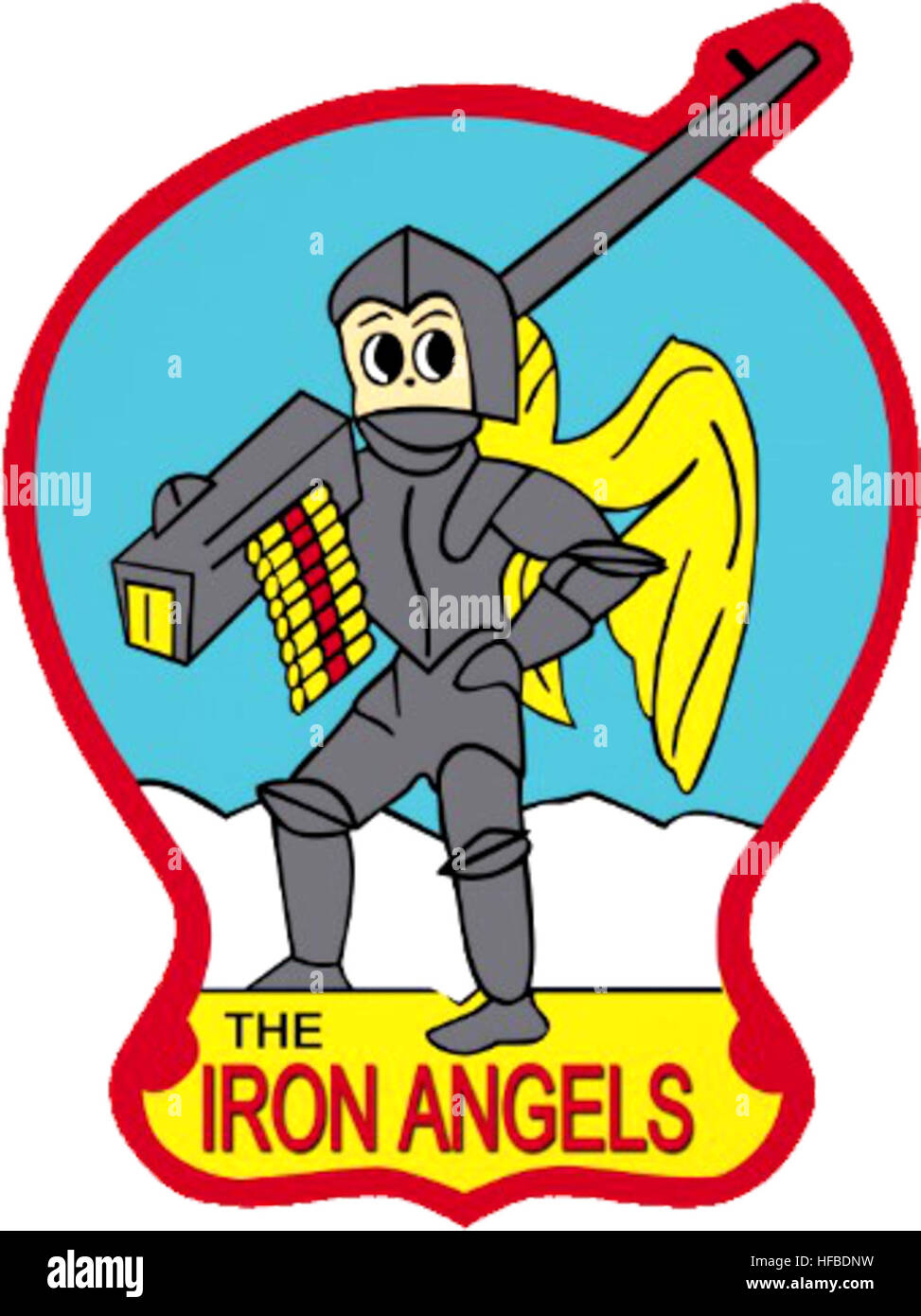 L’insigne du Fighter Squadron 53 (VF-53) représente l’héritage de l’escadron, l’identité de l’unité et la mission au sein de l’aviation de la marine américaine, reflétant l’histoire de l’escadron, l’équipage et la disponibilité opérationnelle. Banque D'Images