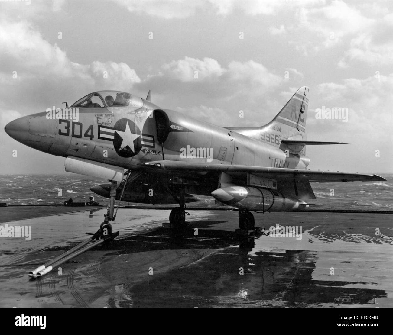 A4D-1 VA-34 USS Saratoga (CVA-60) 1958 Banque D'Images