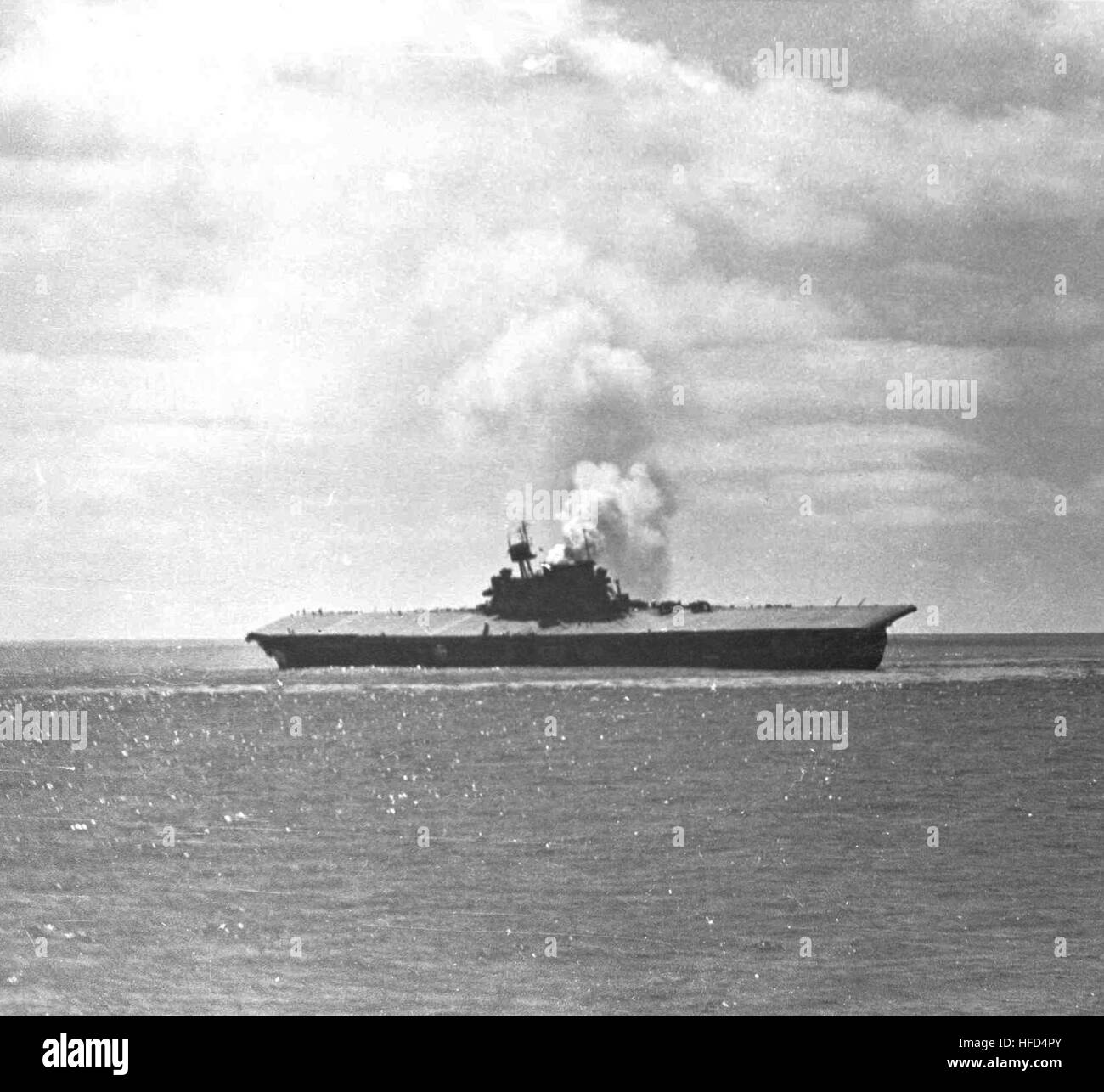 Naufrage de l'USS Yorktown (CV-5) 02 Banque D'Images