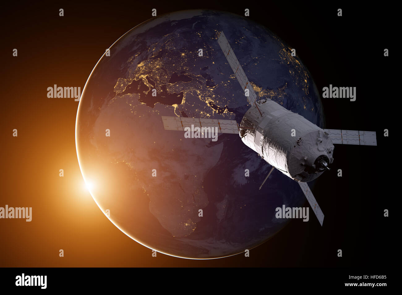 Vaisseaux Cargo - Le véhicule de transfert automatique sur la planète Terre. Banque D'Images