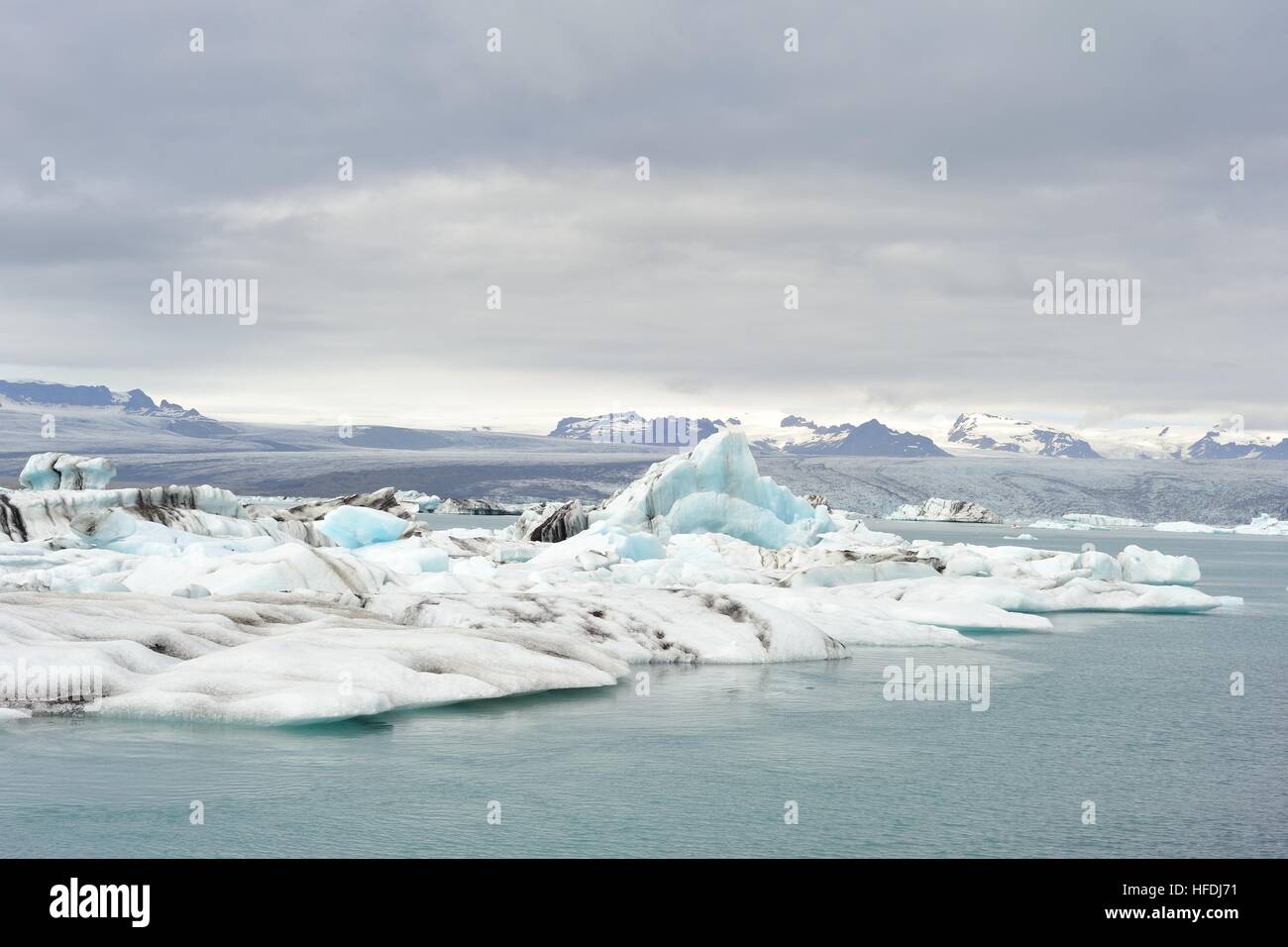 Lagon Jokulsarlon en été Banque D'Images