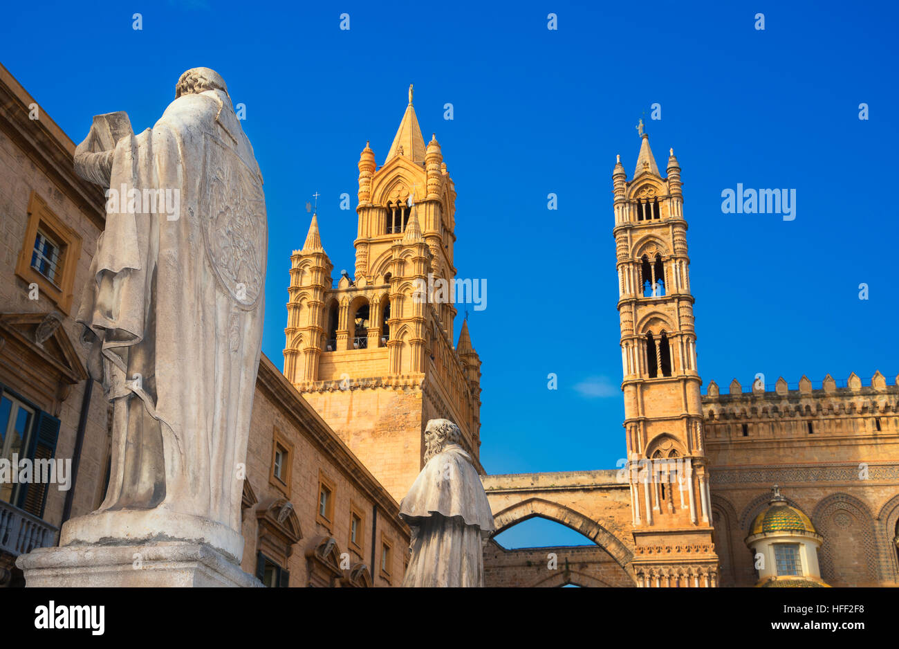 La cathédrale de Palerme, Palermo, Sicily, Italy, Europe, Banque D'Images