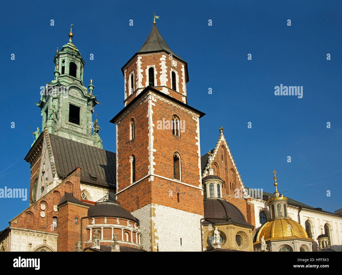 L'affichage classique de la cathédrale de Wawel de Cracovie Pologne Kakow Banque D'Images