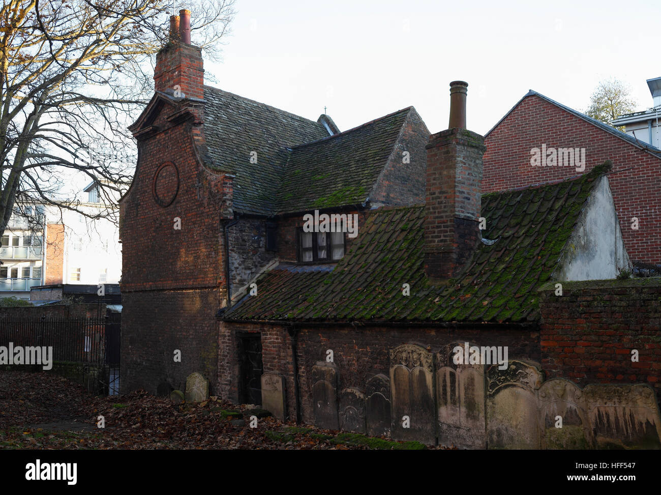 La maison de l'exorciste à côté de la chapelle St Nicolas à King's Lynn, Norfolk, Angleterre, Royaume-Uni. Il est dit d'être hantée. Banque D'Images