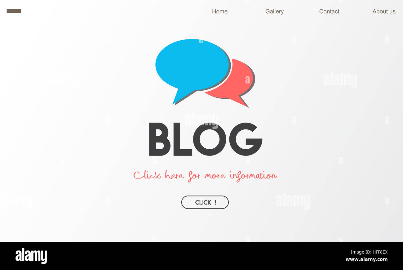 Blog social Connexion Communication Concept Message Banque D'Images