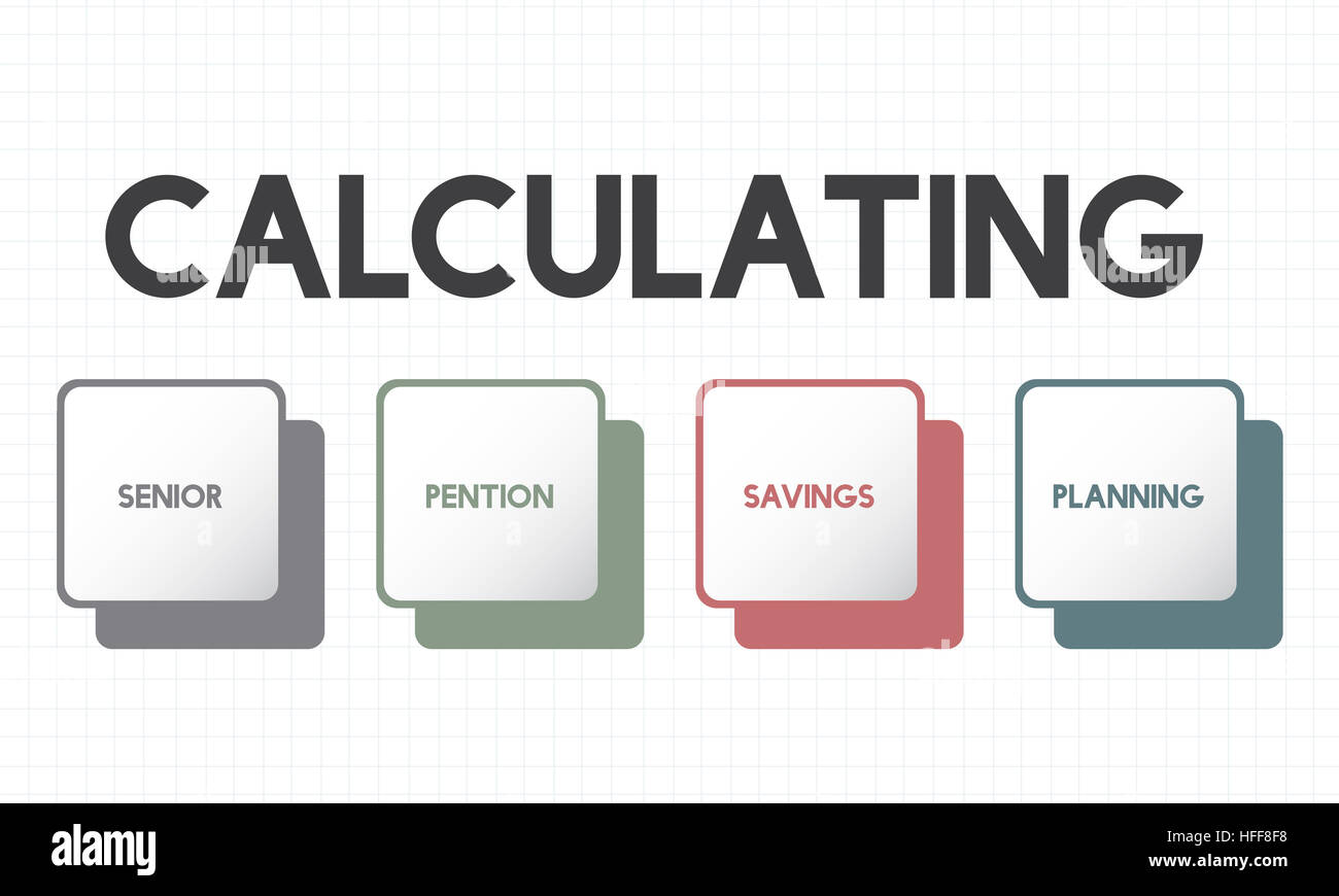 Le budget du Plan de retraite placement Concept Banque D'Images