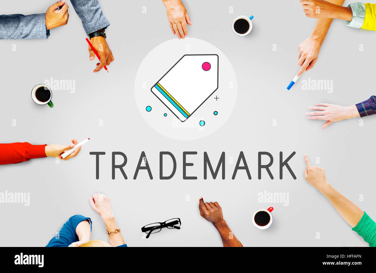 Idées de conception de logo de marque Imagination Tag Concept Banque D'Images