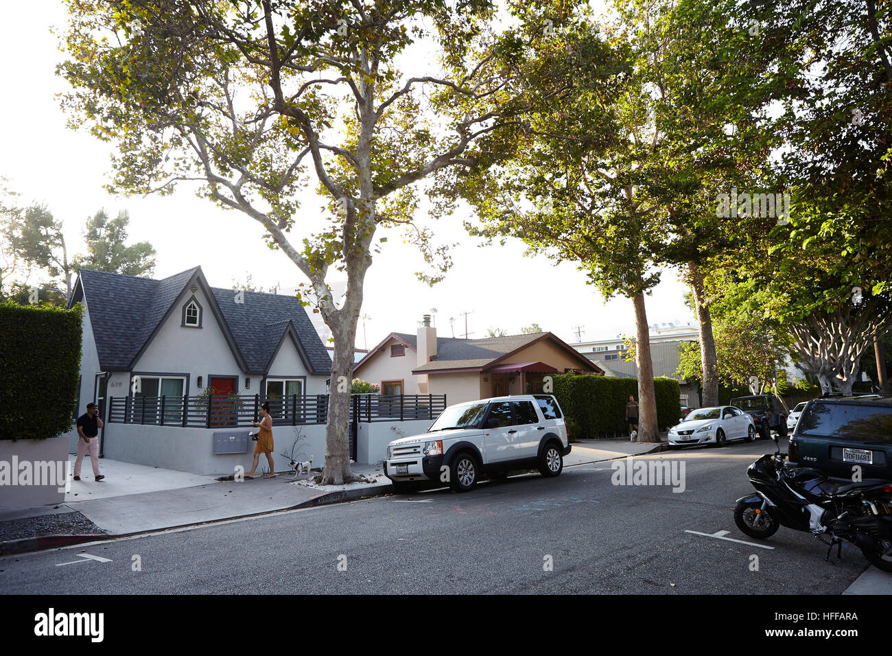 Scène de rue du quartier de West Hollywood à Los Angeles Banque D'Images