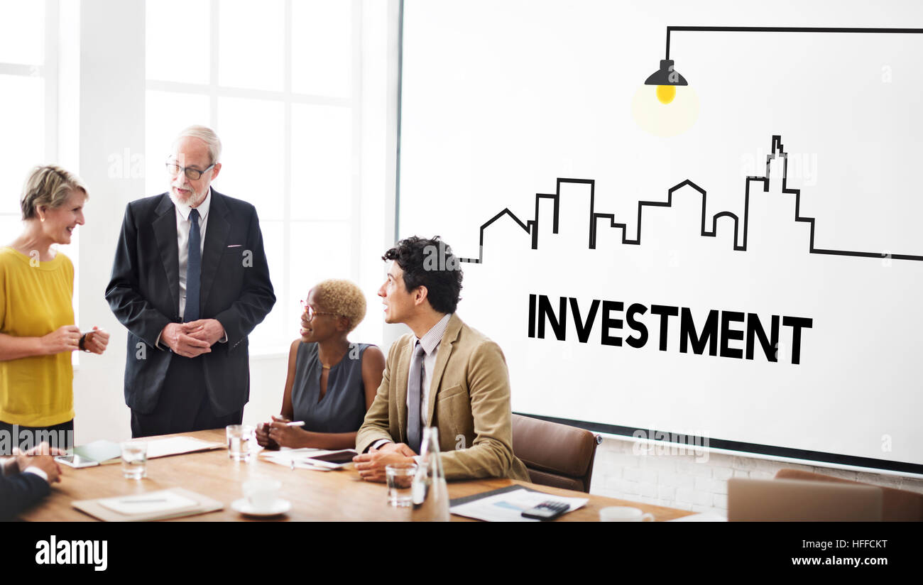 Vente Propriété et l'investissement Concept Banque D'Images