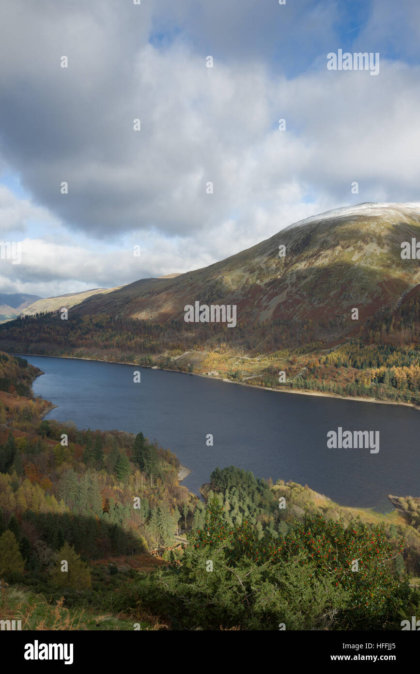 La vue sur le nord de l'Thirmere Wythburn Réservoir de Fells, Parc National de Lake District, Cumbria, Angleterre, Royaume-Uni Banque D'Images