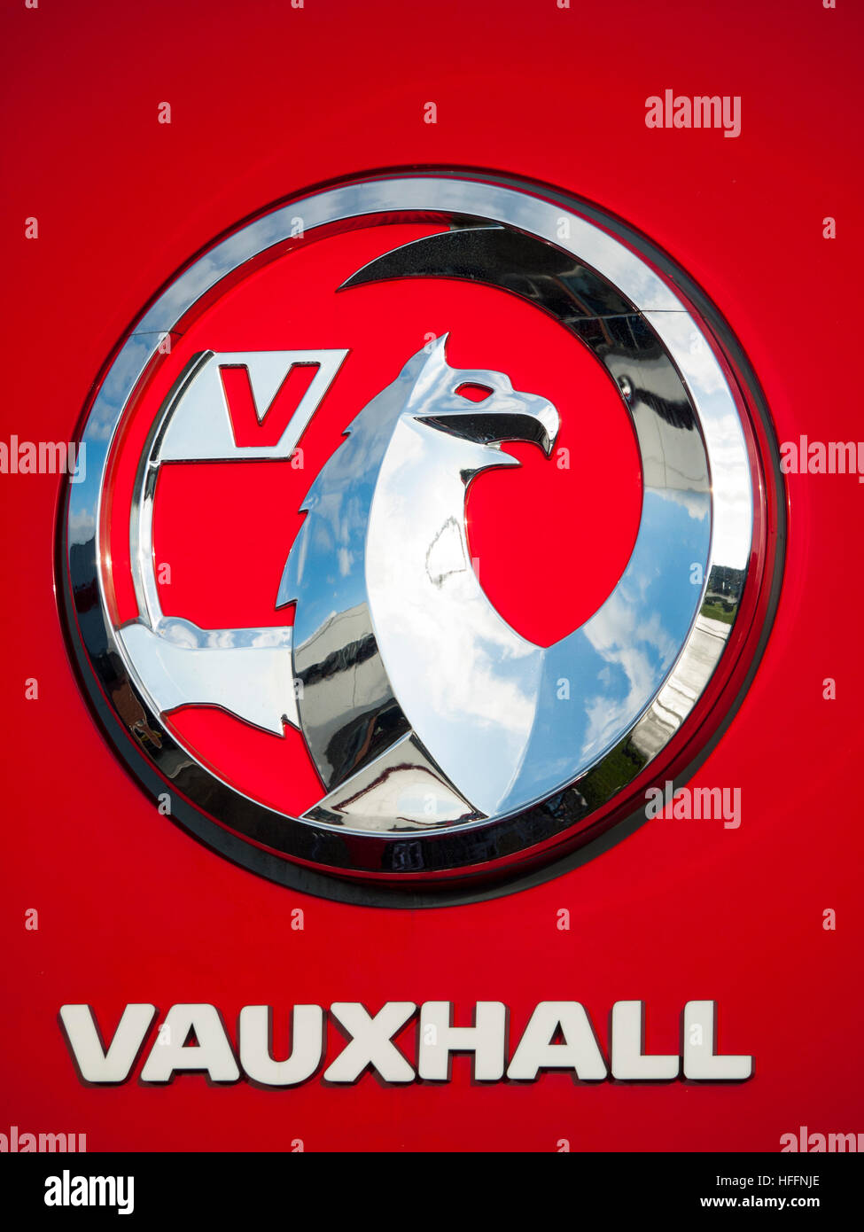 Logo concessionnaire automobile Vauxhall UK Banque D'Images