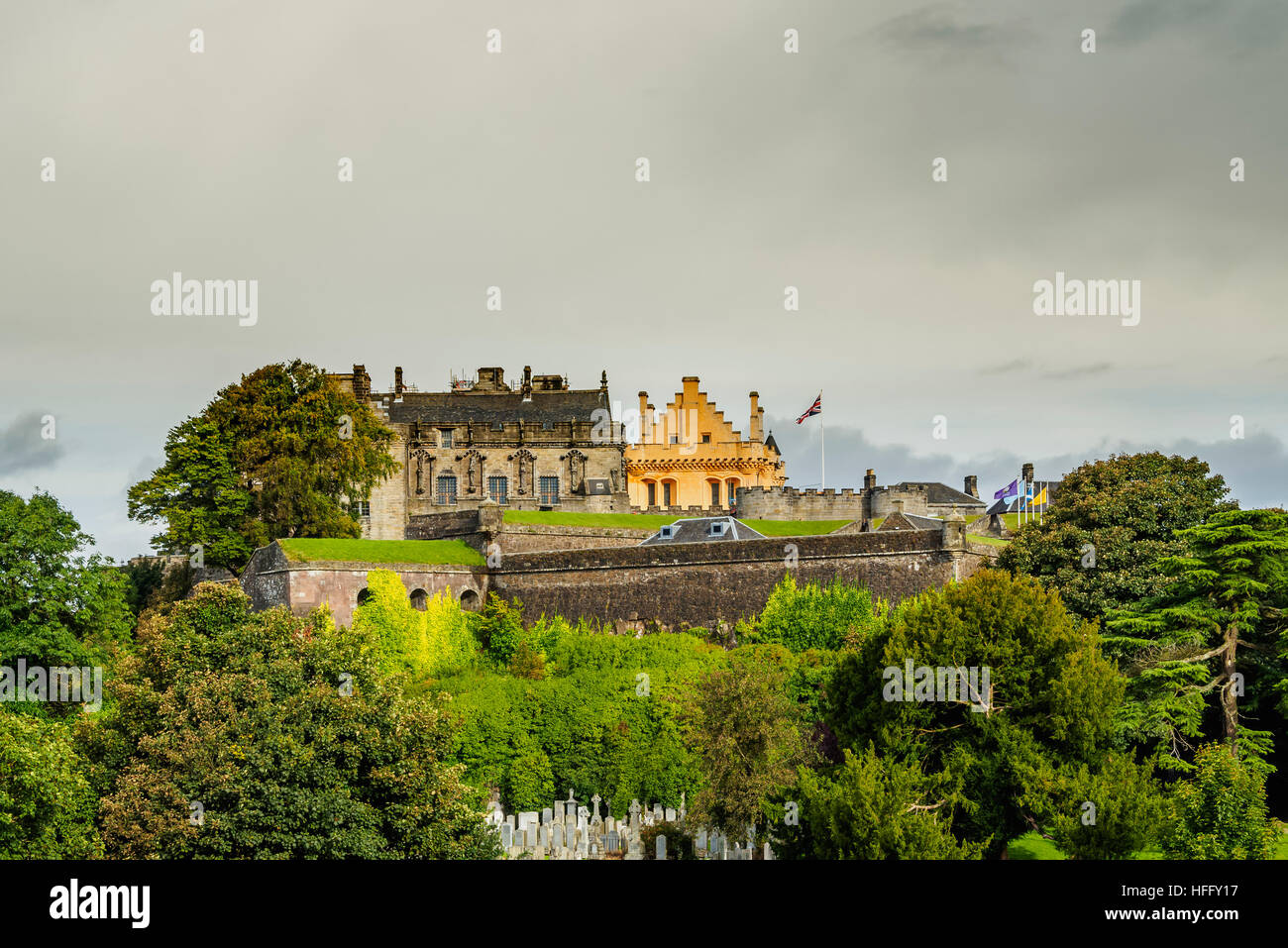 Royaume-uni, Ecosse, vue sur le château de Stirling. Banque D'Images