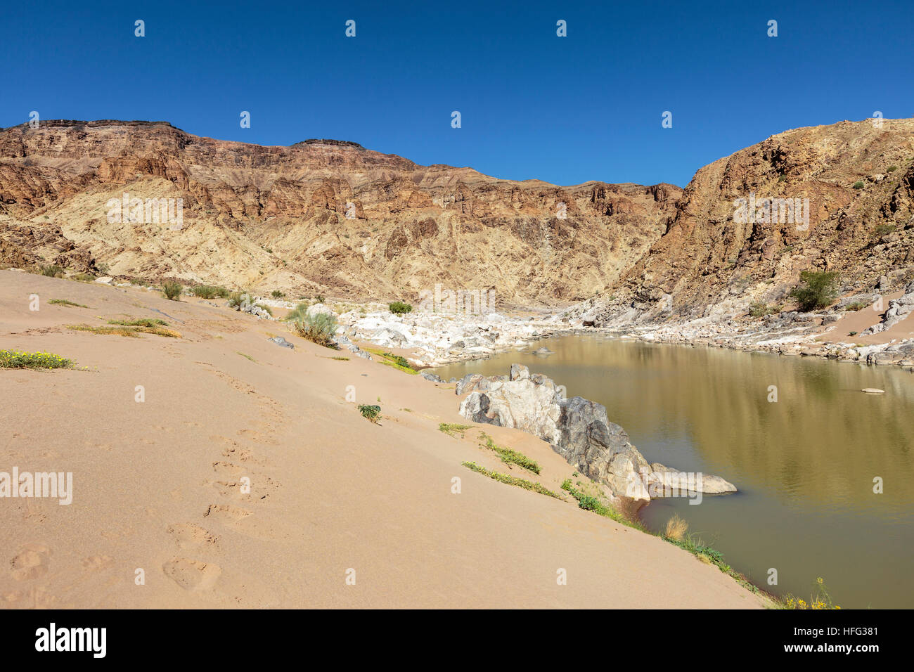 Fish River, Fish River Canyon, Namibie Banque D'Images