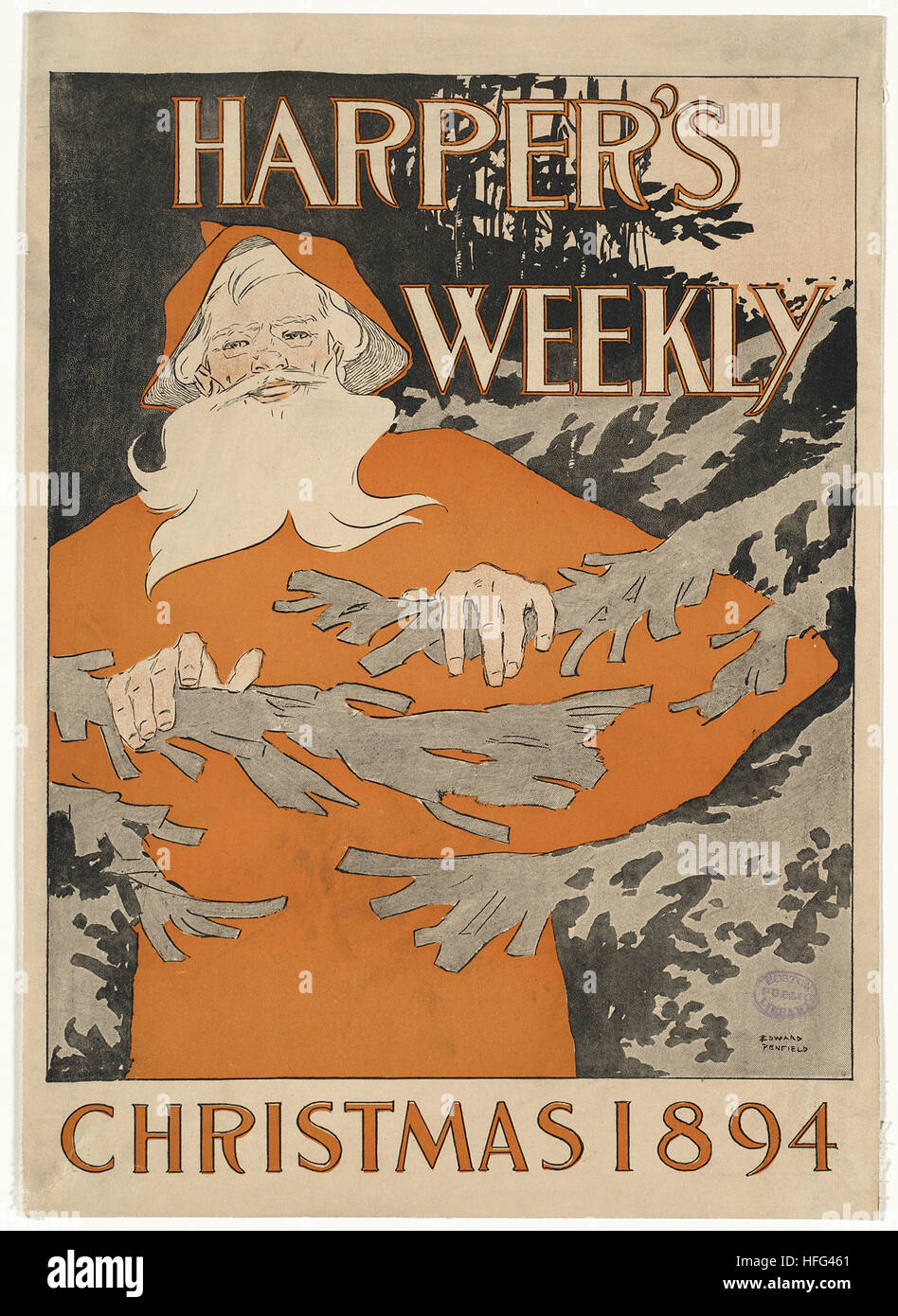 Harper's weekly 1894 Noël Banque D'Images