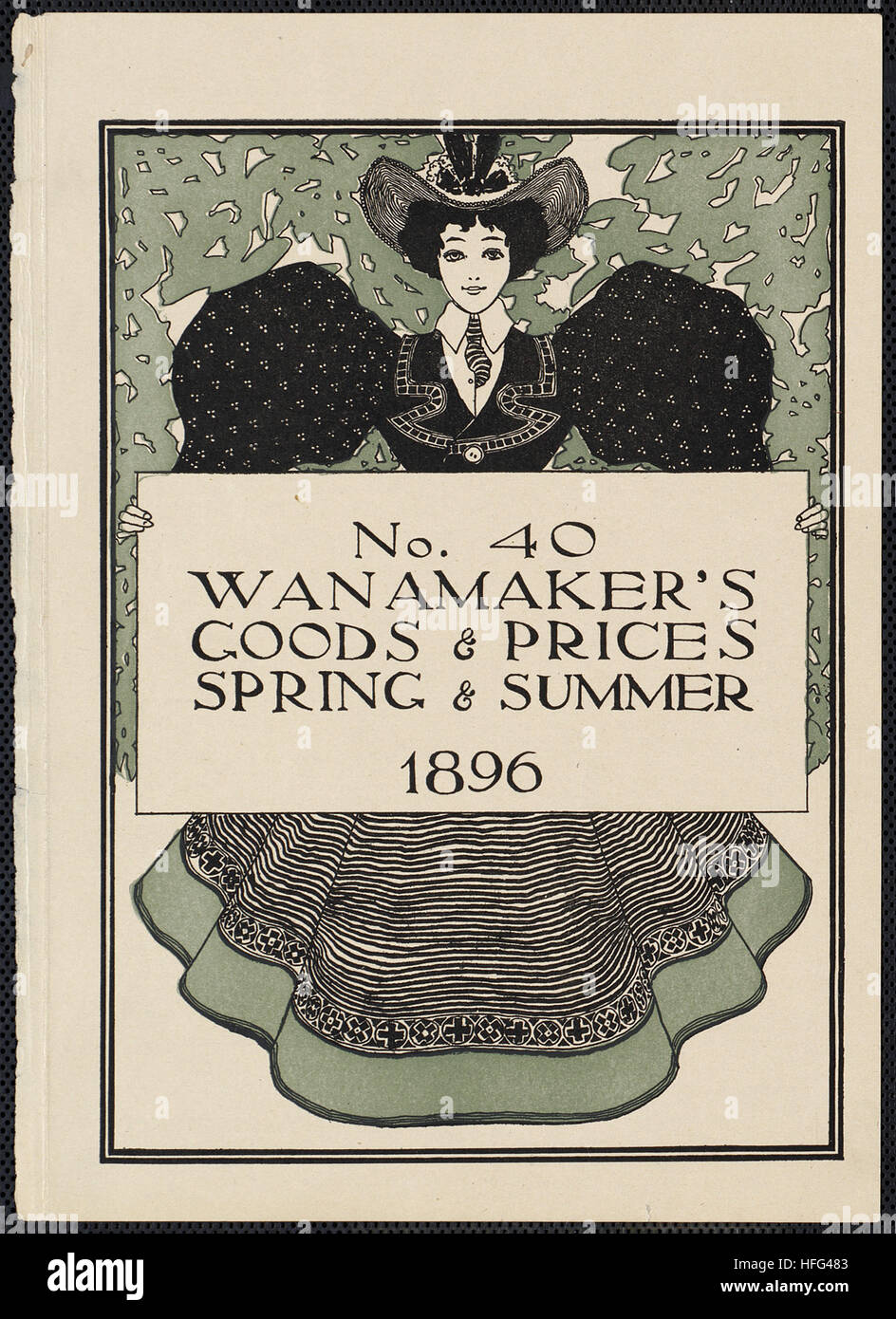 No 40. Wanamaker's Produits & prix, printemps - été 1896 Banque D'Images