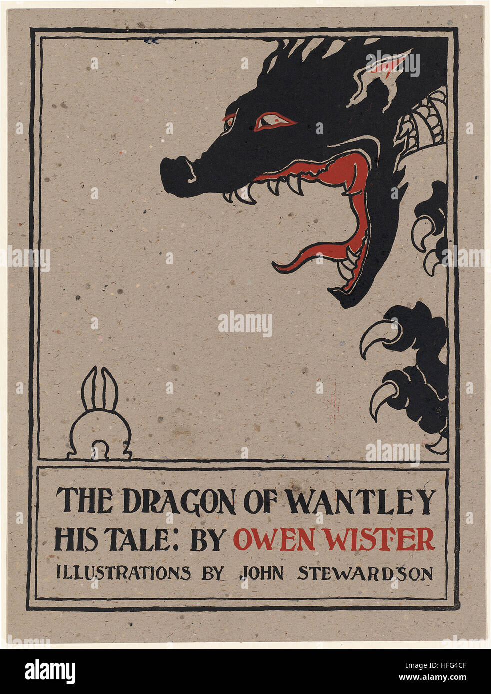 Le dragon de Wantley, son conte par Owen Wister Banque D'Images