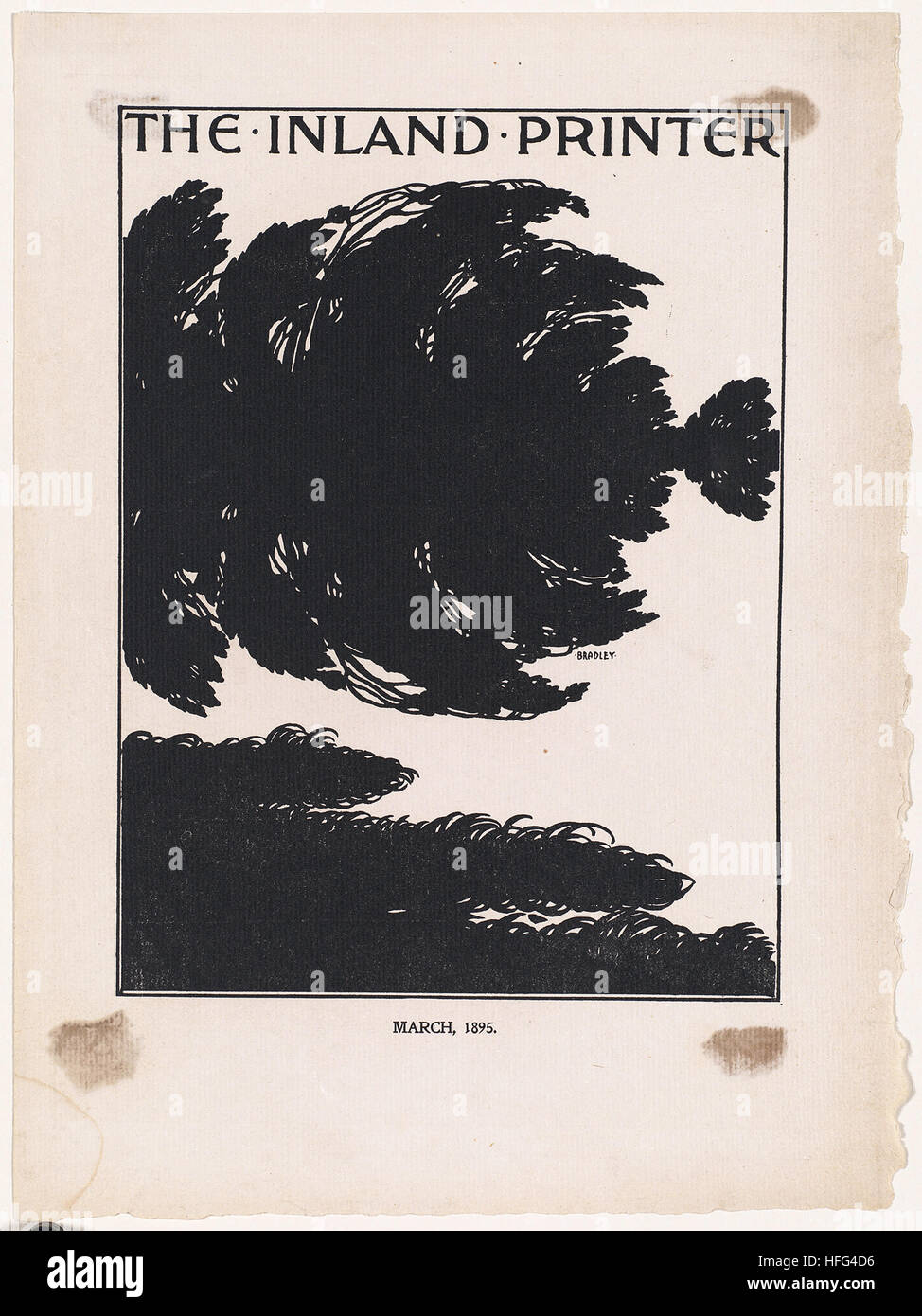 L'imprimante à l'intérieur des terres, Mars, 1895 Banque D'Images
