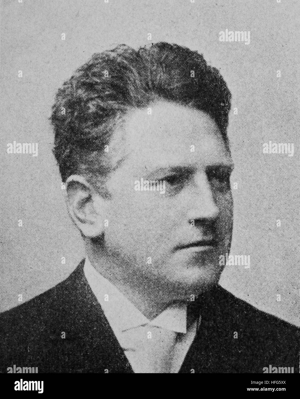 Richard Kahle, 1842 -1916, acteur de théâtre allemand, reproduction photo de l'année 1895, l'amélioration numérique Banque D'Images
