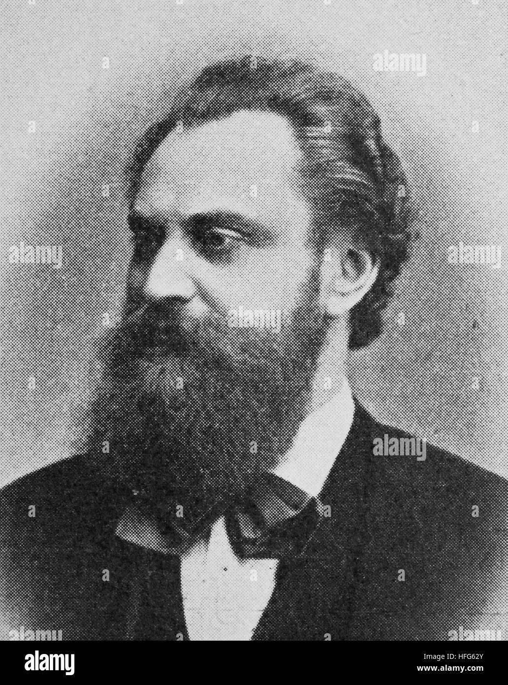 August Wilhelm Otto Niemann, 1839 -1919, était un écrivain allemand, chef, éditeur, acteur, reproduction photo de l'année 1895, l'amélioration numérique Banque D'Images