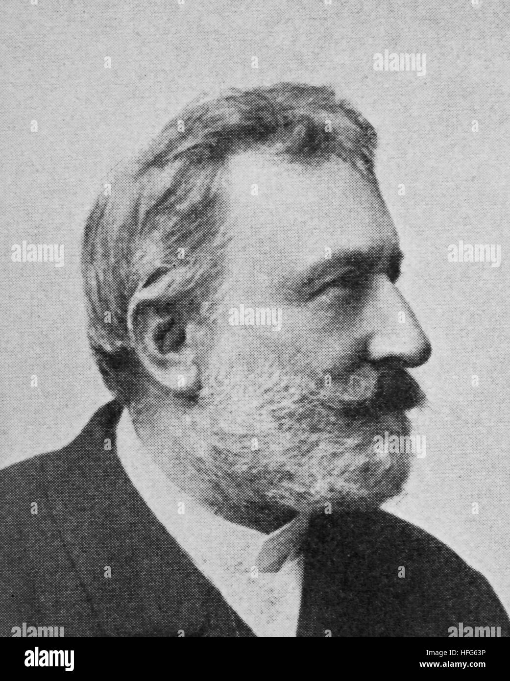 Adam Ludwig Ferdinand von Saar, 1833 - 1906, est un romancier, dramaturge et poète, reproduction photo de l'année 1895, l'amélioration numérique Banque D'Images