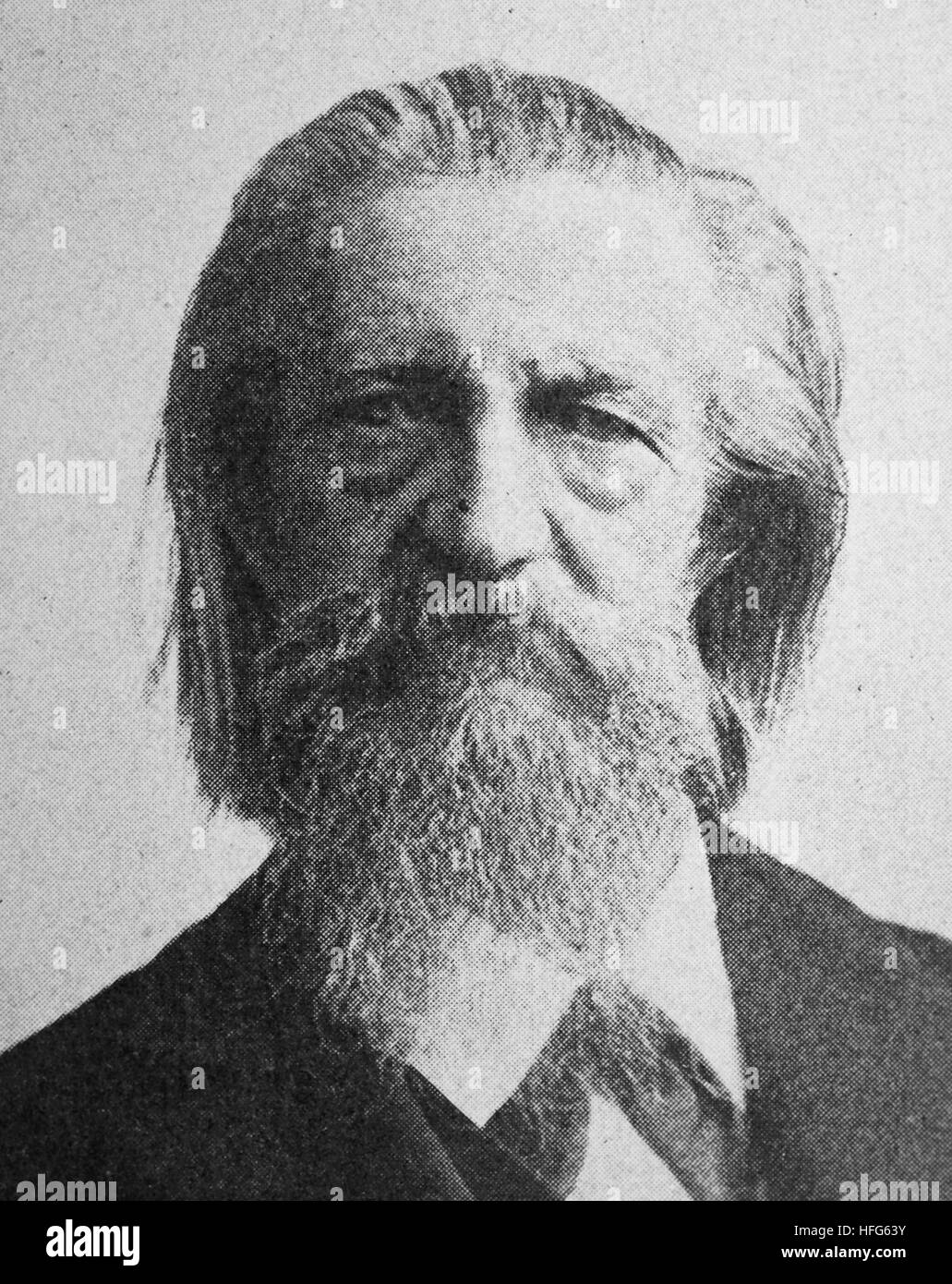 Julius Waldemar Grosse, 1828 - 1902, poète allemand, le fils d'un aumônier militaire, reproduction photo de l'année 1895, l'amélioration numérique Banque D'Images
