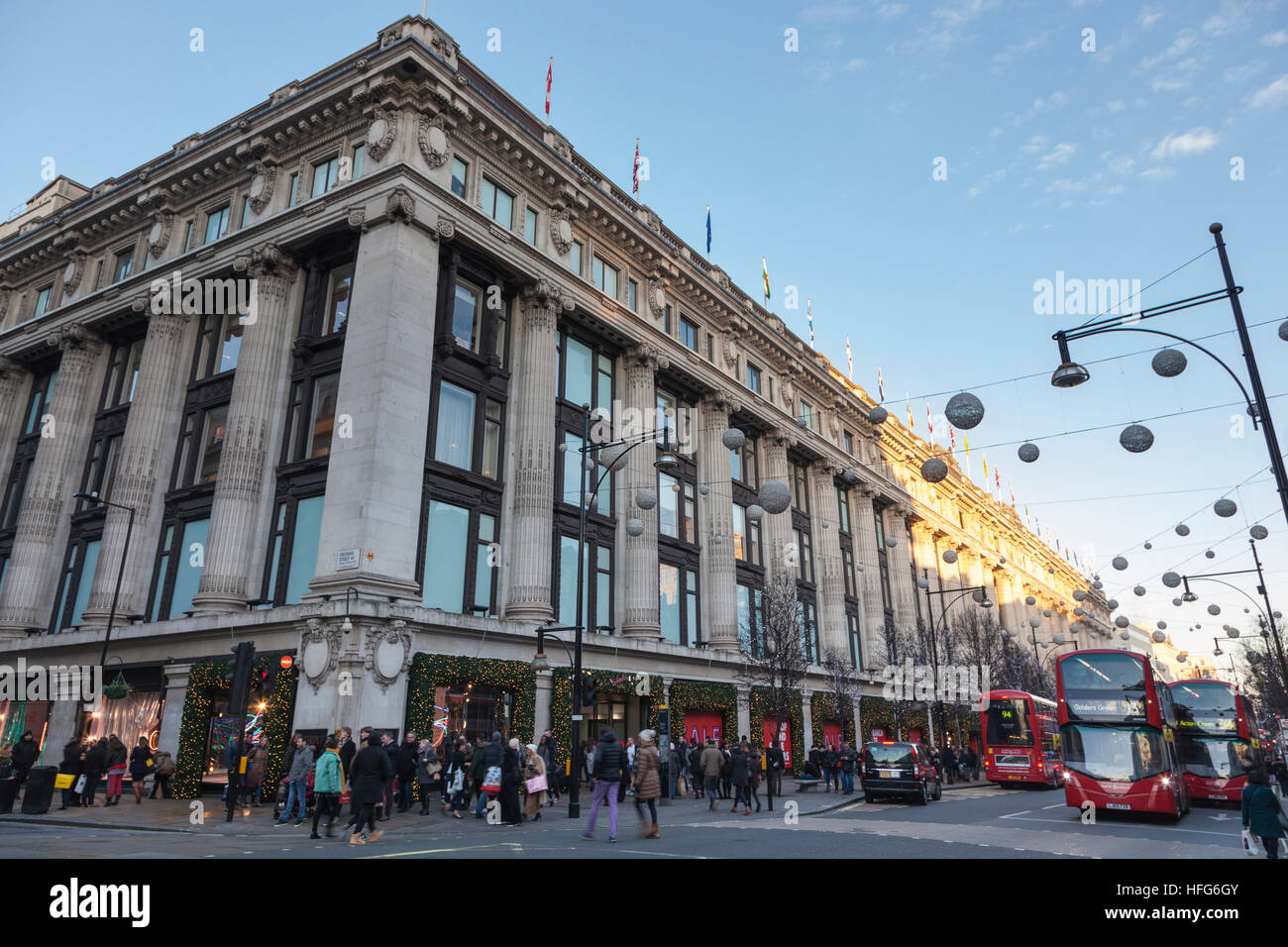 Grand magasin Selfridges sur Oxford Street, Londres Banque D'Images
