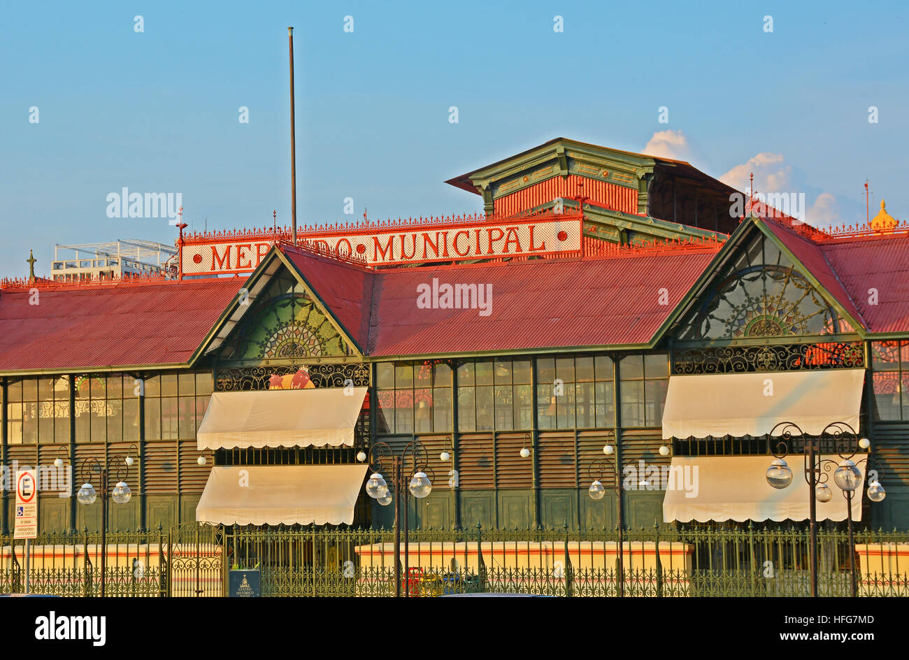 Marché Municipal Manaus Brésil Amazonias Banque D'Images