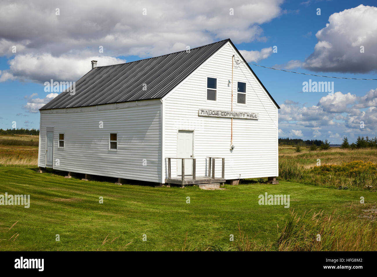 Salle communautaire Minudie, Minudie village, en Acotia, Canada Banque D'Images