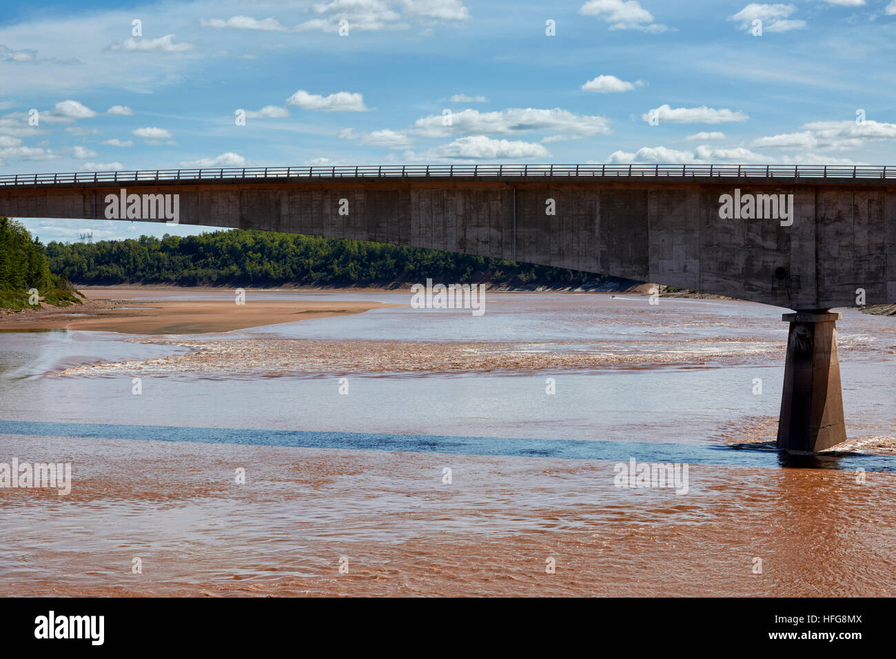 Mascaret, rivière Shubenacadie, Maitland, en Nouvelle-Écosse, Canada Banque D'Images