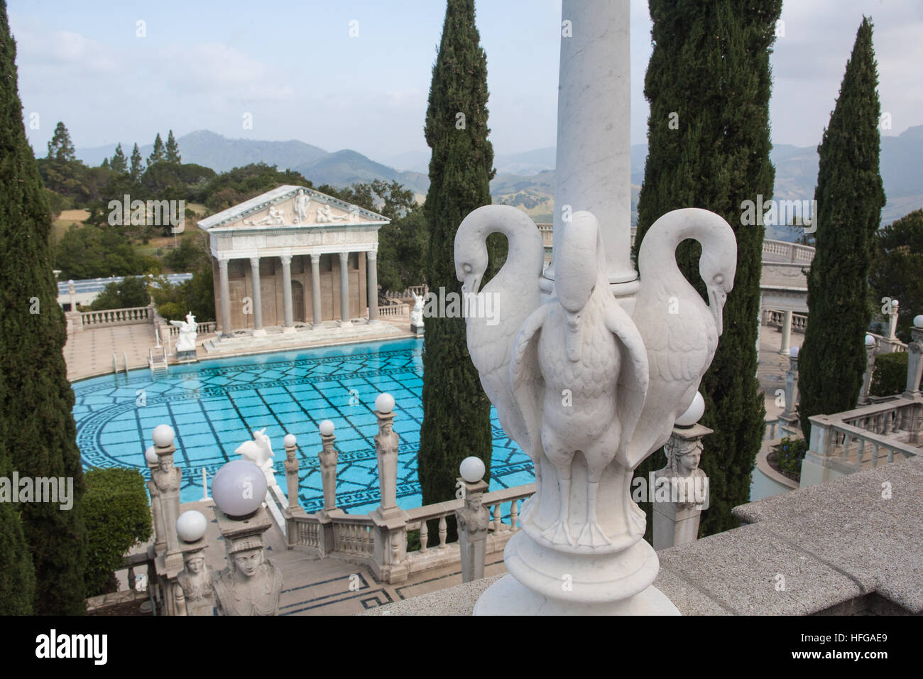 Hearst Castle près de la Route Nationale 1, la Pacific Coast Highway, PCH, Californie,USA,United States of America, Banque D'Images