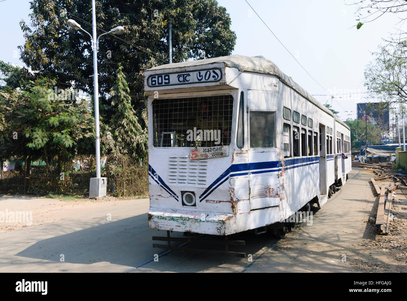 Kolkata (Calcutta, Kalkutta) : Tram, Bengale occidental, Inde, Westbengalen Banque D'Images