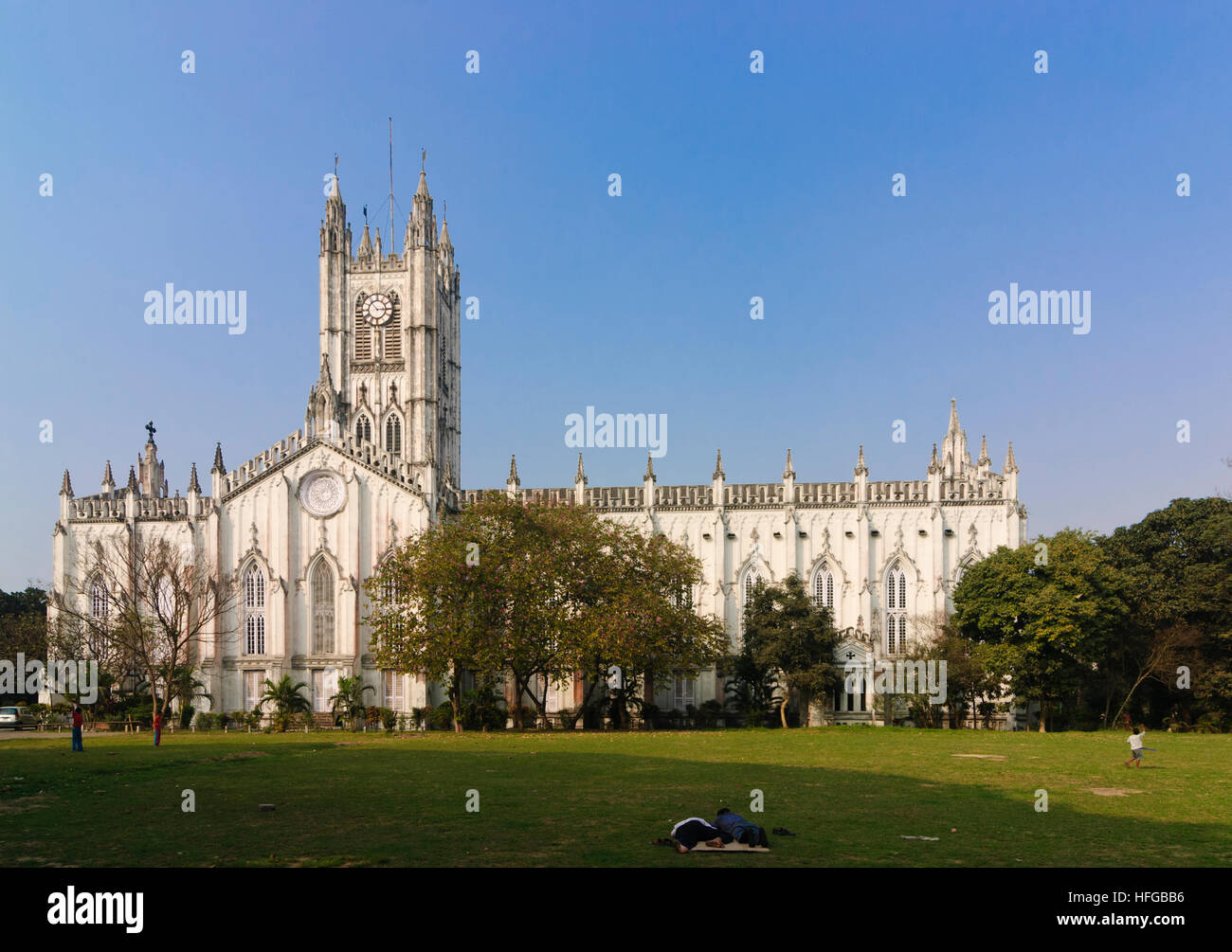 Kolkata (Calcutta, Kalkutta) : la Cathédrale St Paul, Bengale occidental, Inde, Westbengalen Banque D'Images