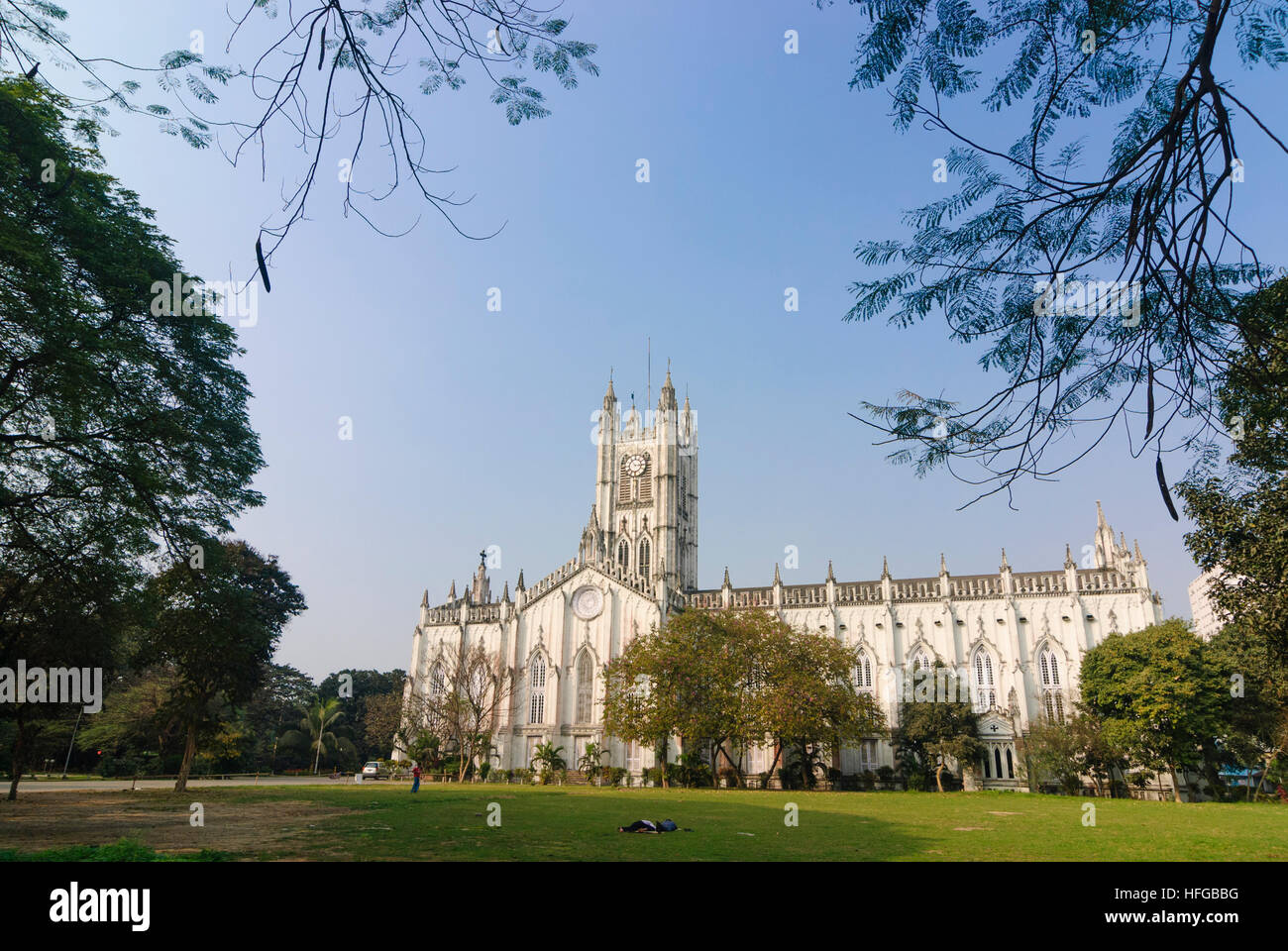 Kolkata (Calcutta, Kalkutta) : la Cathédrale St Paul, Bengale occidental, Inde, Westbengalen Banque D'Images