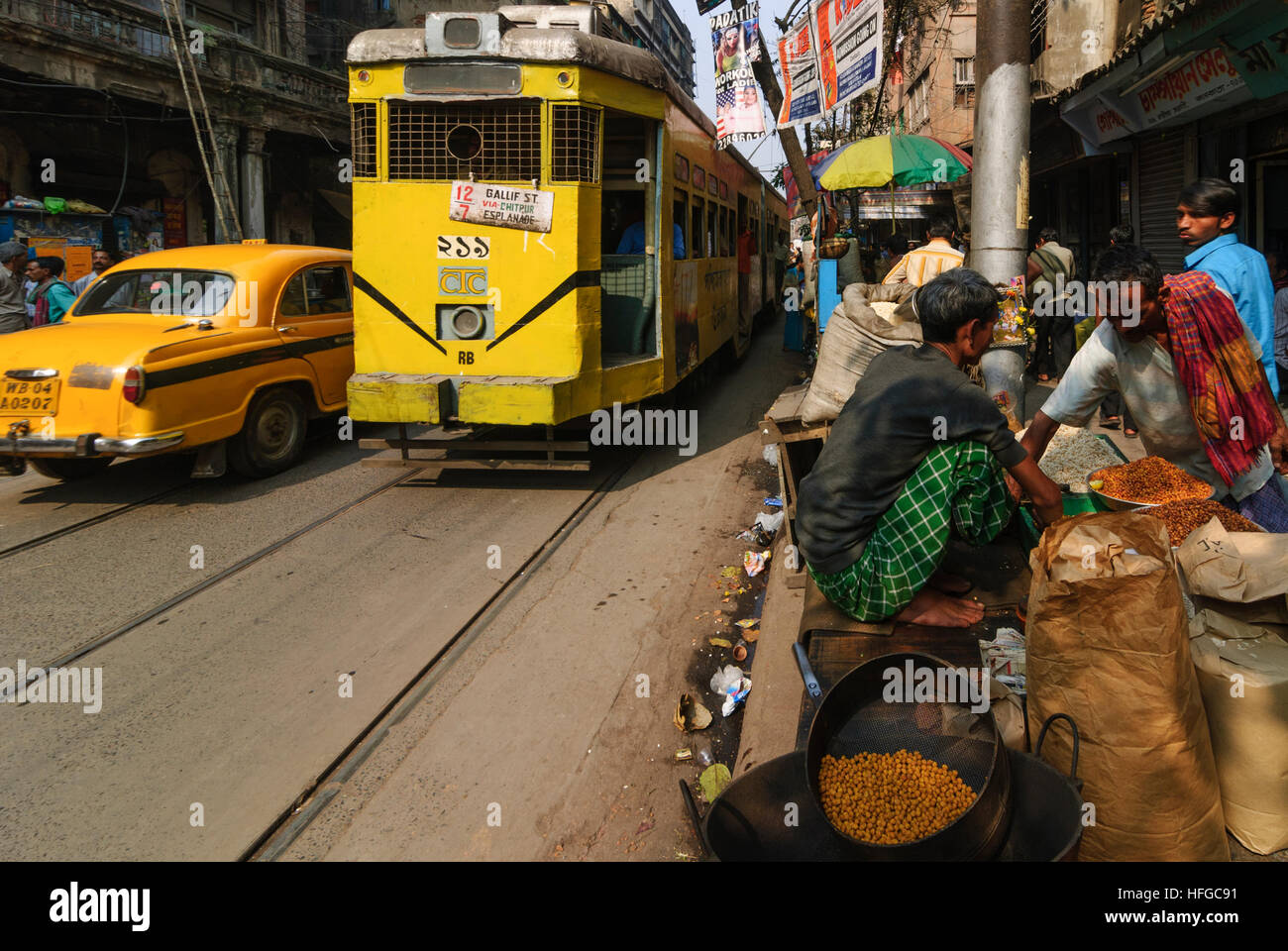 Kolkata (Calcutta, Kalkutta) : tram, Bengale occidental, Inde, Westbengalen Banque D'Images