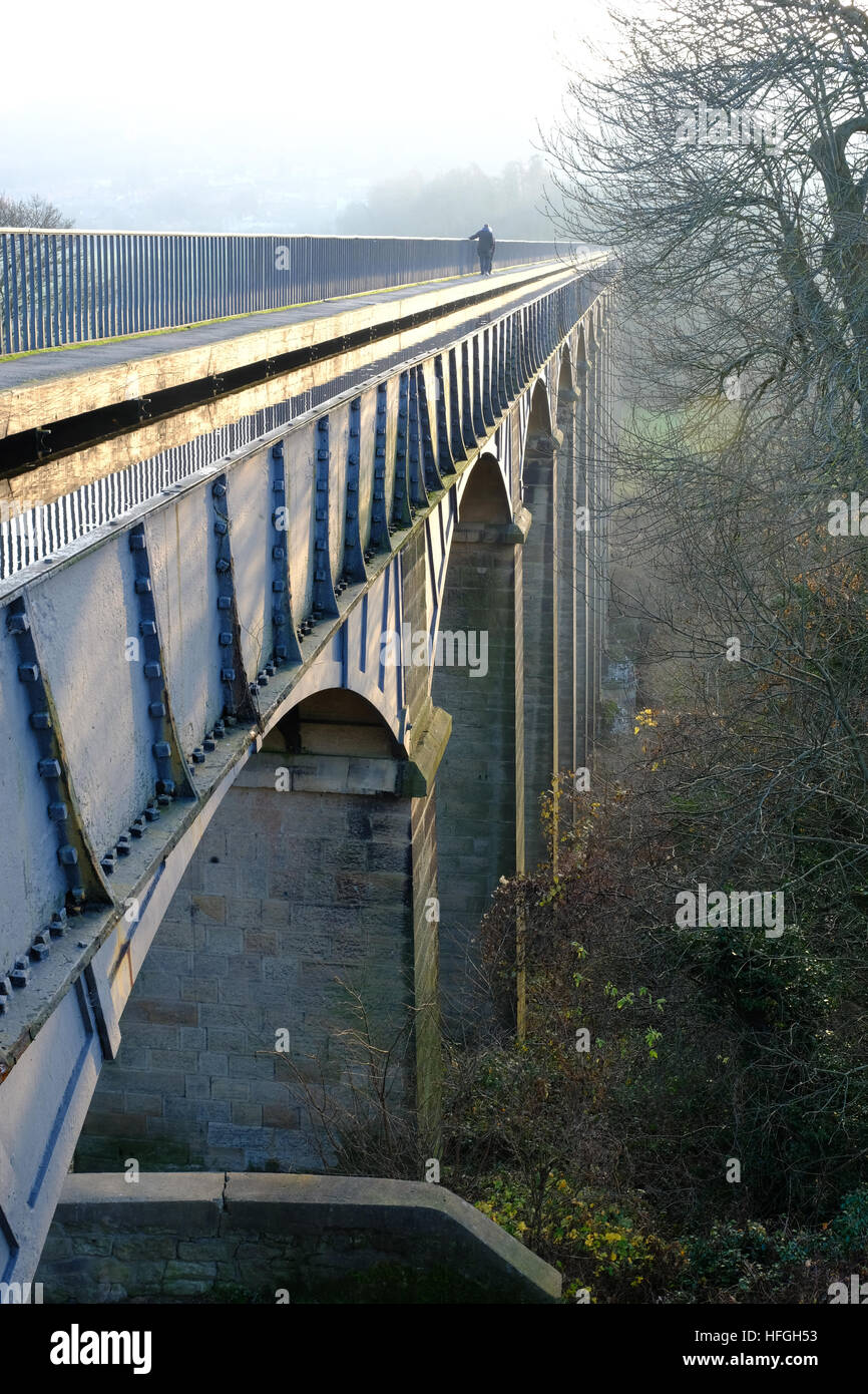 Aqueduc de Pontcysyllte dans le Nord du Pays de Galles, un site du patrimoine mondial Banque D'Images