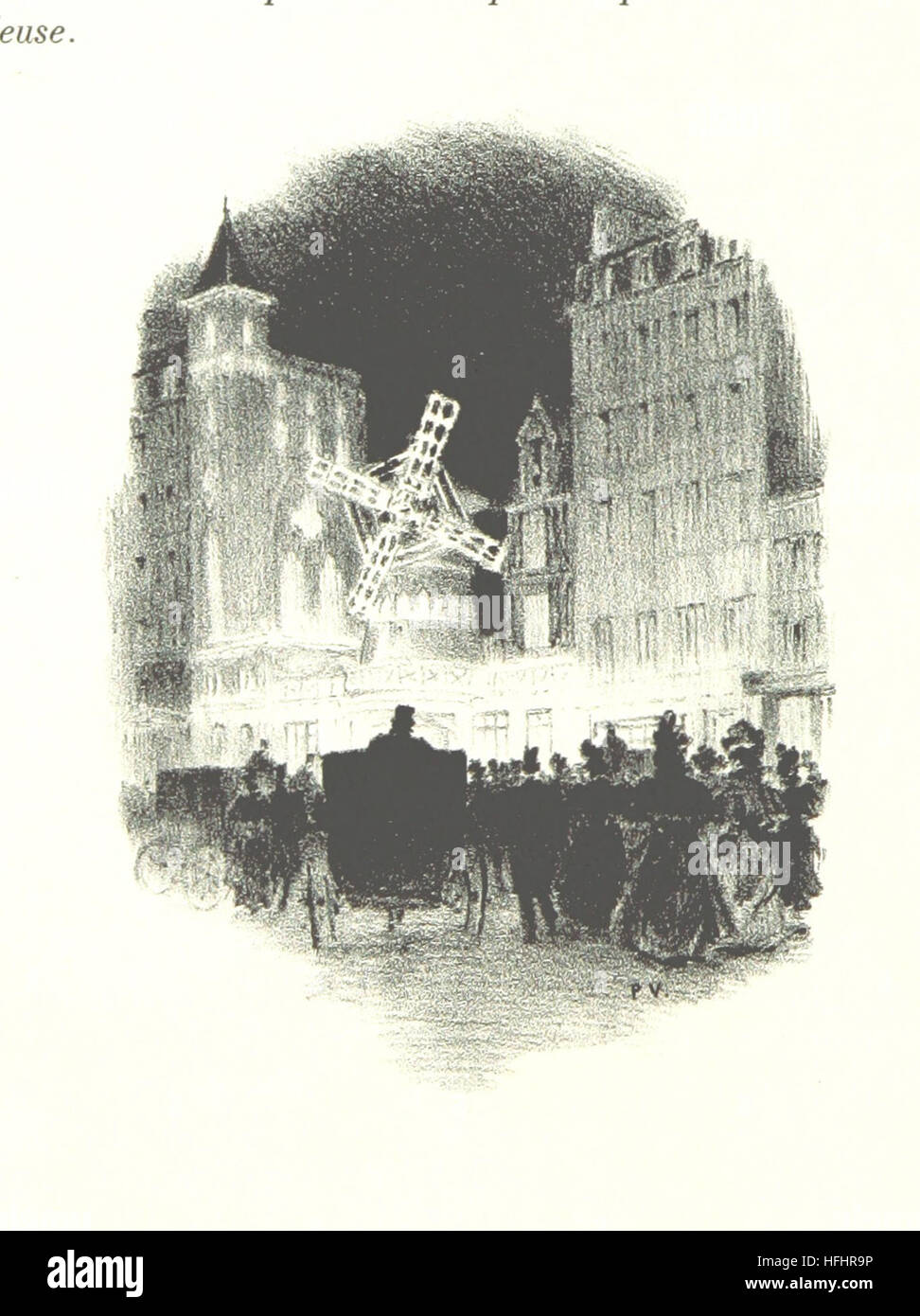 Image prise à partir de la page 18 de "La Vie à Montmartre. Illustrations de P. Vidal' image prise à partir de la page 18 de "La Vie à Montmartre Banque D'Images