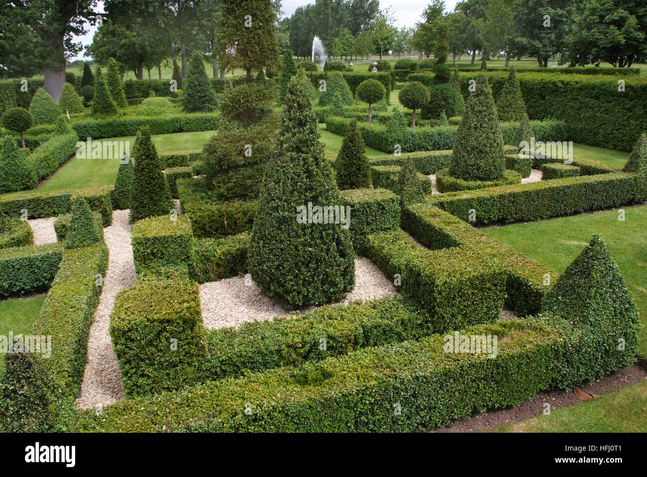 Thornhill Park un classique du 18ème. siècle maison palladienne, jardin et sur le parc près de Sturminster Newton, Dorset, UK Banque D'Images