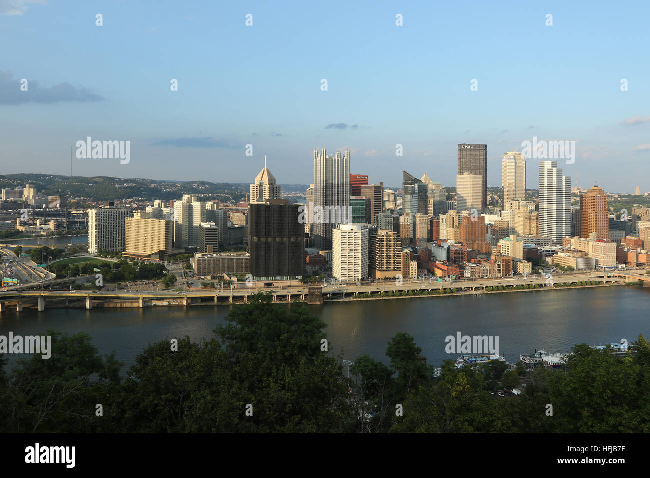 Toits de Pittsburgh, Pennsylvanie, USA. Banque D'Images