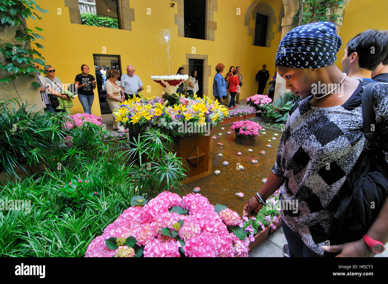 L'oeuf dansant lors de la fête du Corpus Christi. Barcelone. La Catalogne. L'Espagne. Banque D'Images