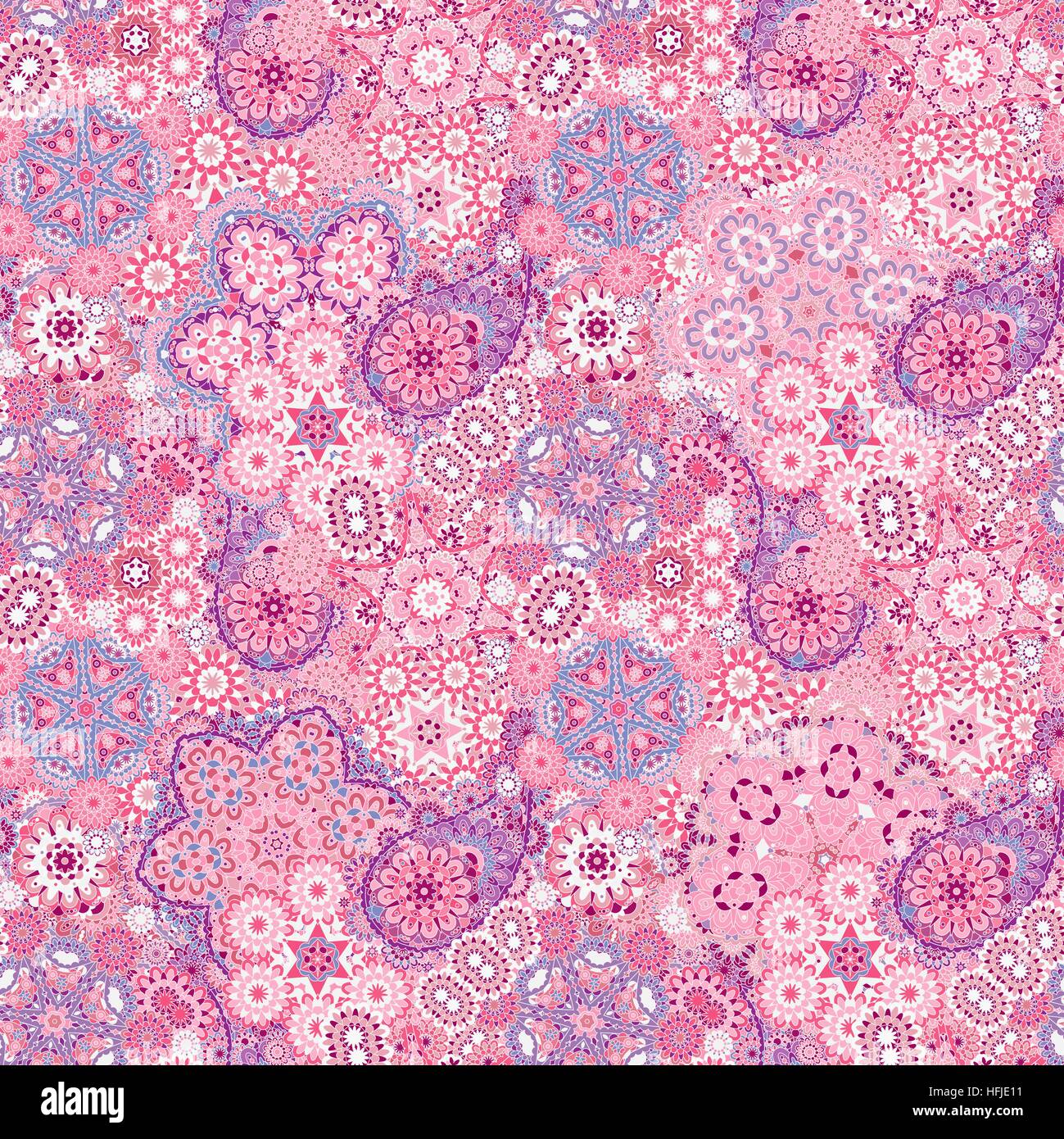 Paisley modèle transparent vintage ethnique indienne. Vector illustration. Illustration de Vecteur