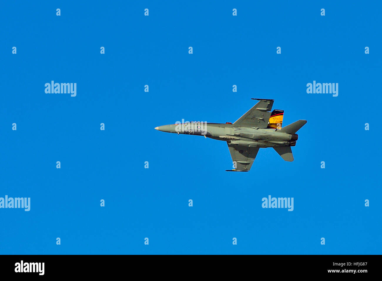 Canadian Air Force avion à réaction CF-18 Hornet de prendre part à l'Air Show 2016 à Nanaimo sur l'île de Vancouver, Canada Banque D'Images