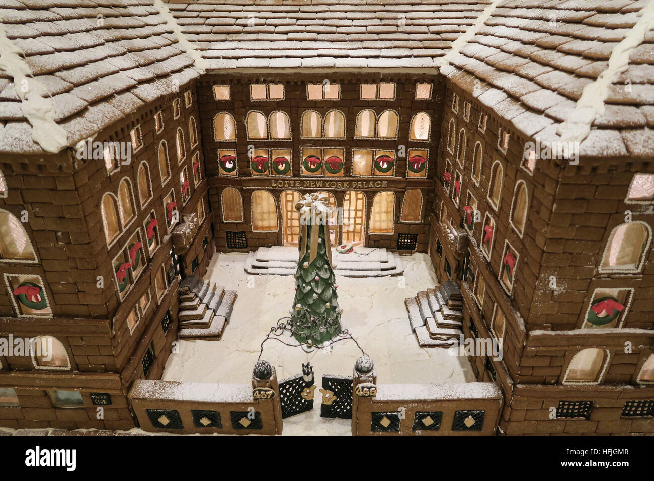 Gingerbread House au Lotte New York Palace Hotel, NEW YORK, USA Banque D'Images