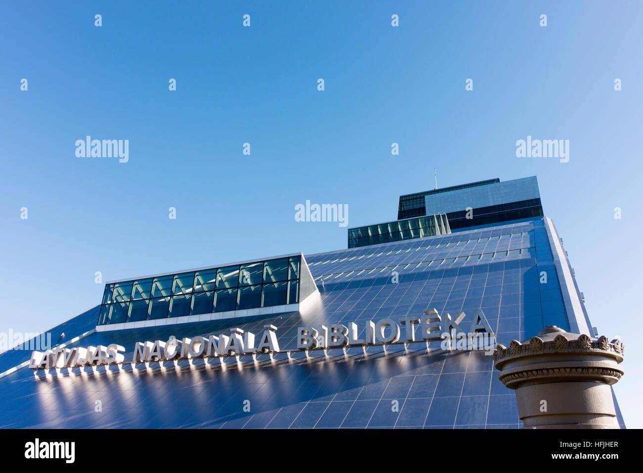 La Bibliothèque nationale de Lettonie, à Riga. Banque D'Images