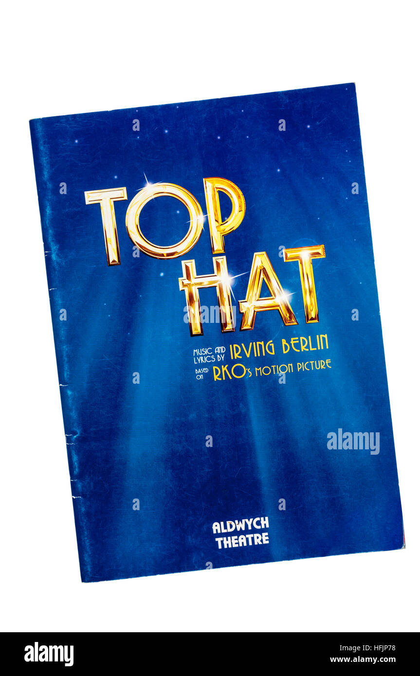 Programme pour la production de 2011 Top Hat par Irving Berlin, à l'Aldwych Theatre. Banque D'Images