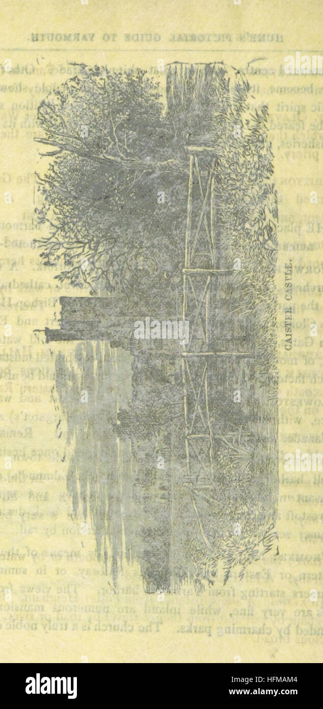 Cette image est tirée du « Huke's Pictorial Guide to Great Yarmouth », illustrant les monuments locaux et l'histoire de la ville. Banque D'Images