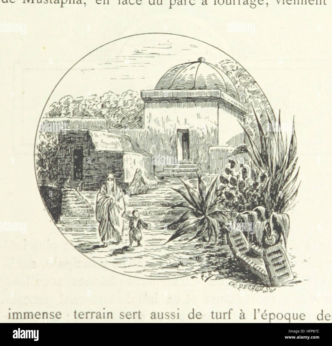 Cette image de 'voyage à travers l'Algérie' présente des croquis et des notes d'un voyage à travers l'Algérie, mettant en évidence les paysages, les habitants et les aspects culturels de la région au cours de l'exploration. Banque D'Images