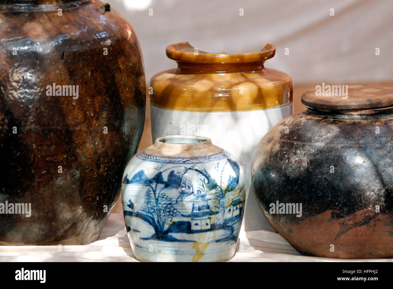 Chine vase d'argile Banque D'Images