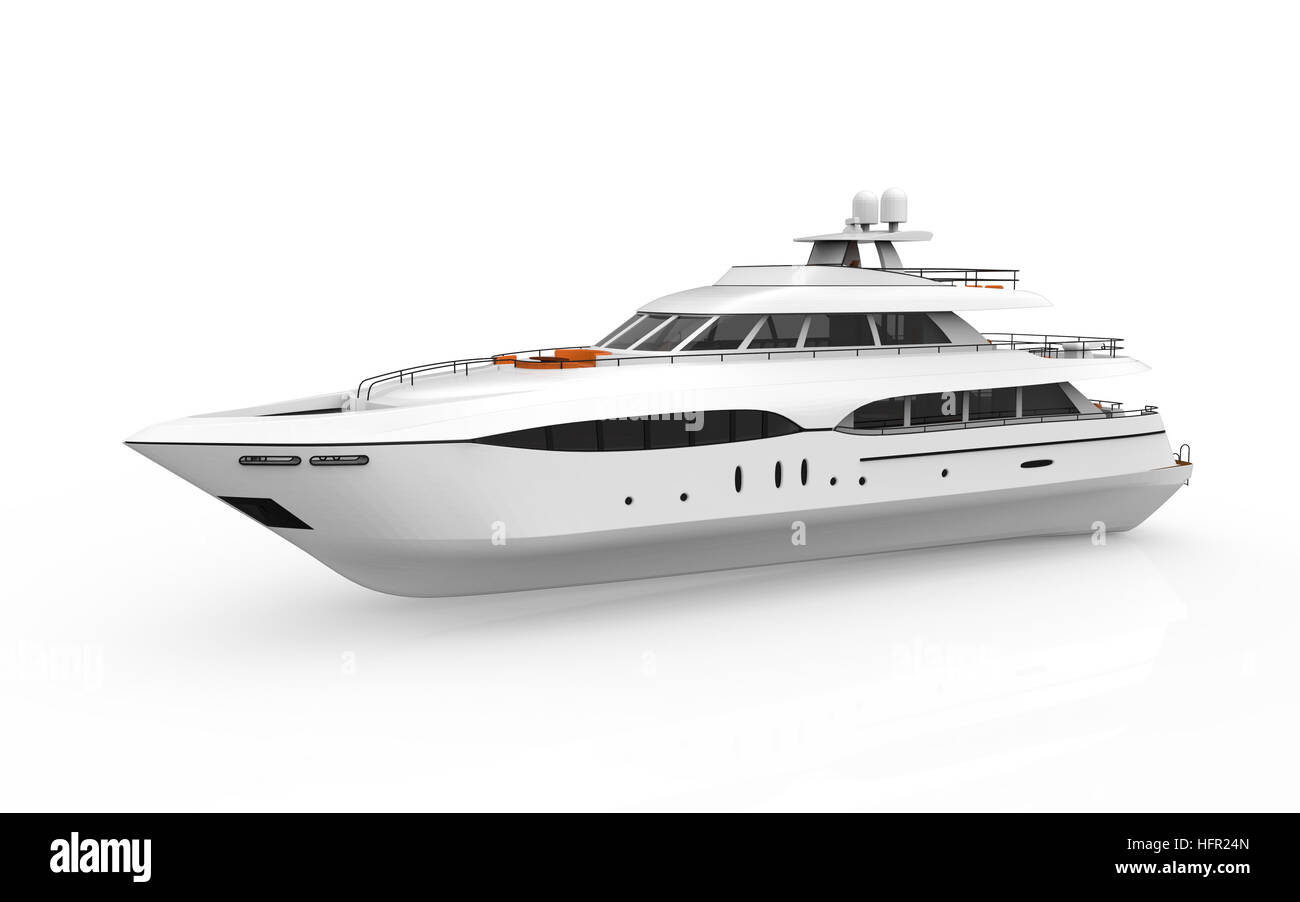 Yacht de plaisance blanc Banque D'Images