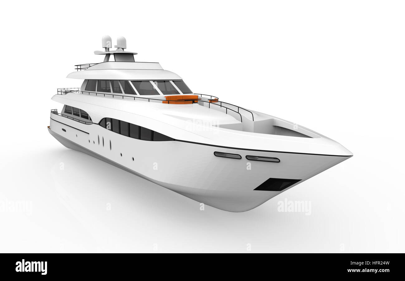 Yacht de plaisance blanc Banque D'Images